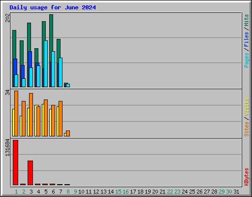 Daily usage for June 2024